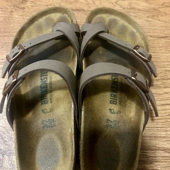 Birkenstock Taupe Mayari Cross-Strap Sandals - Picture 6 of 11